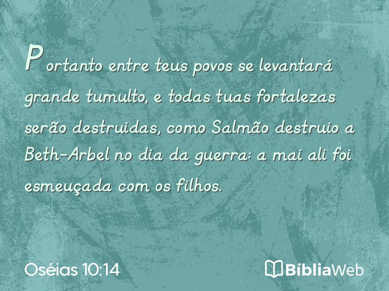 Oséias 10:14 em imagem para compartilhar