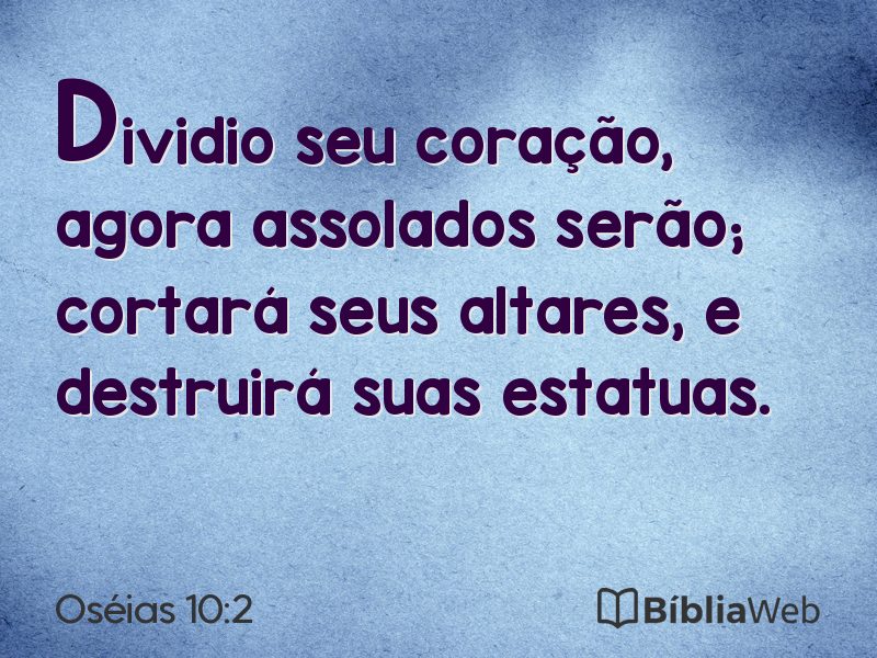 Oséias 10:2 em imagem para compartilhar