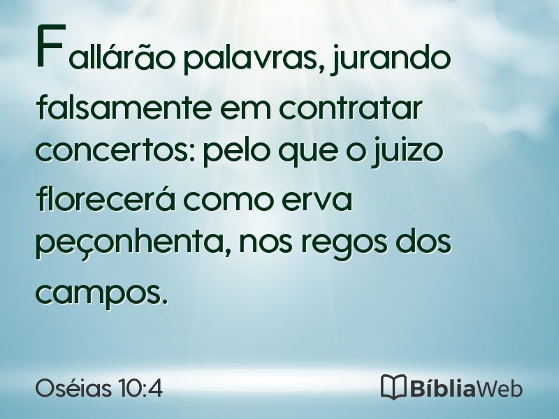Oséias 10:4 em imagem para compartilhar