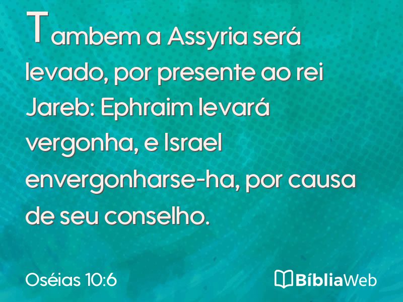 Oséias 10:6 em imagem para compartilhar