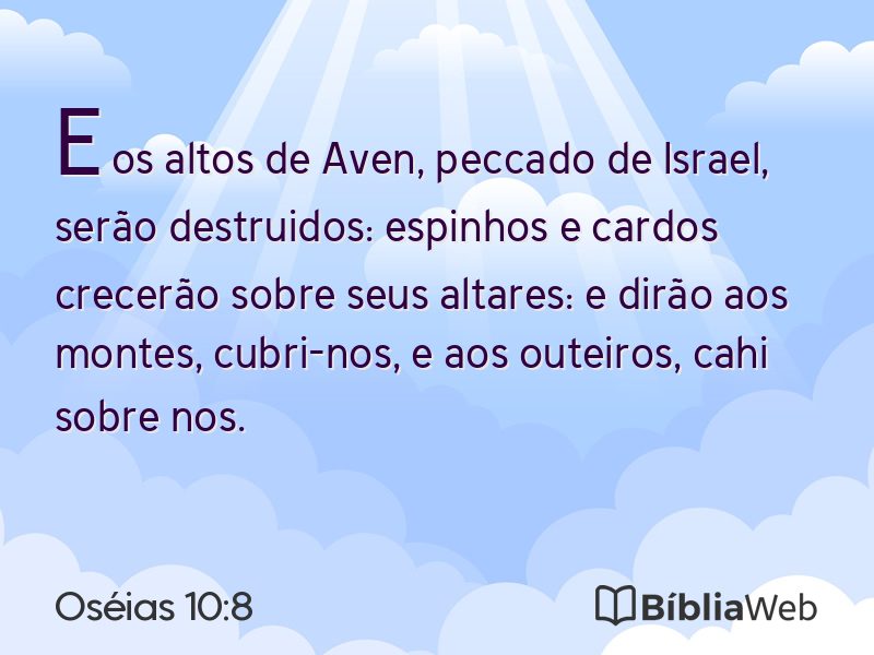 Oséias 10:8 em imagem para compartilhar