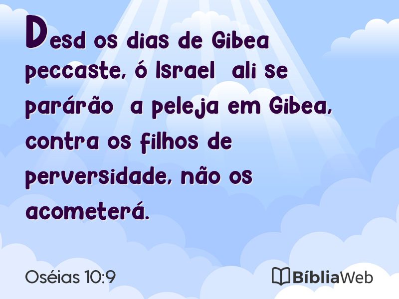 Oséias 10:9 em imagem para compartilhar