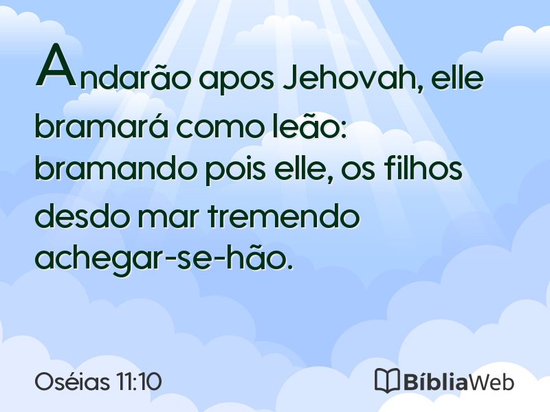 Oséias 11:10 em imagem para compartilhar