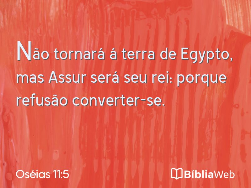 Oséias 11:5 em imagem para compartilhar
