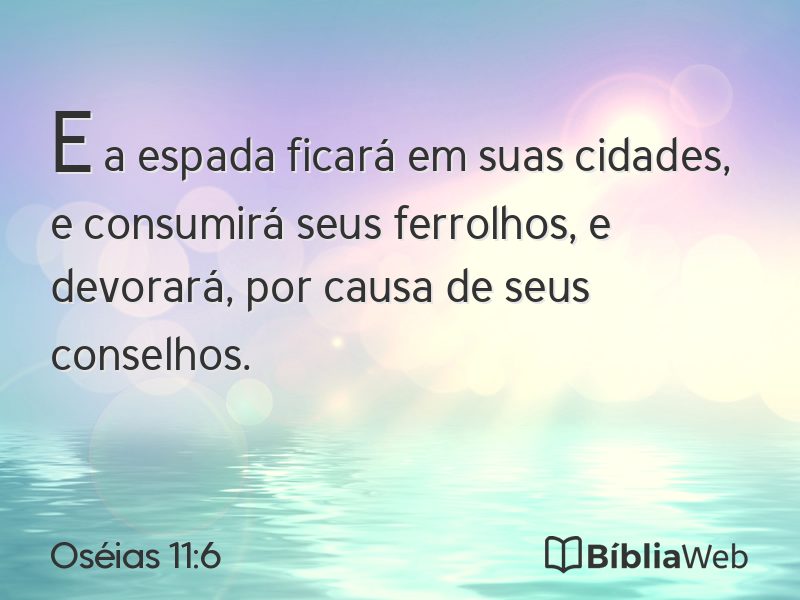Oséias 11:6 em imagem para compartilhar
