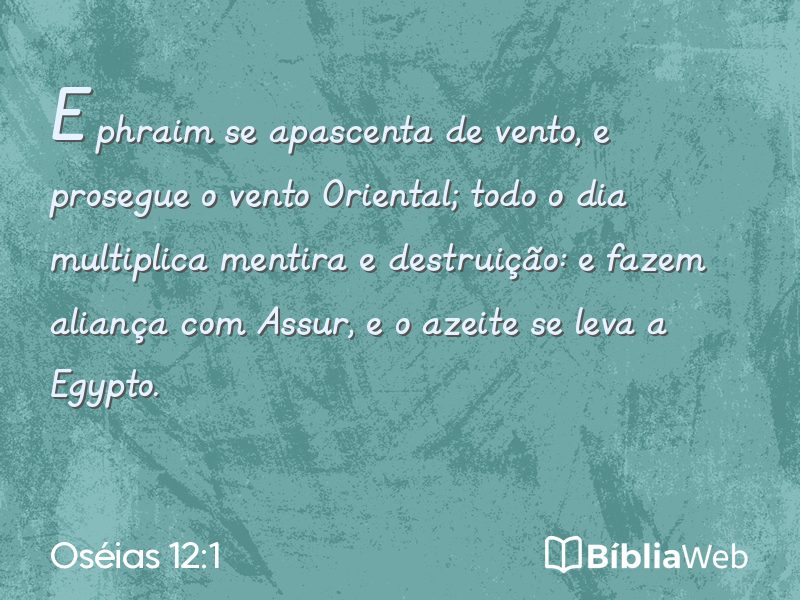 Oséias 12:1 em imagem para compartilhar