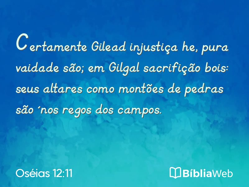 Oséias 12:11 em imagem para compartilhar
