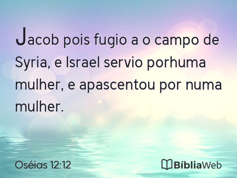 Oséias 12:12 em imagem para compartilhar