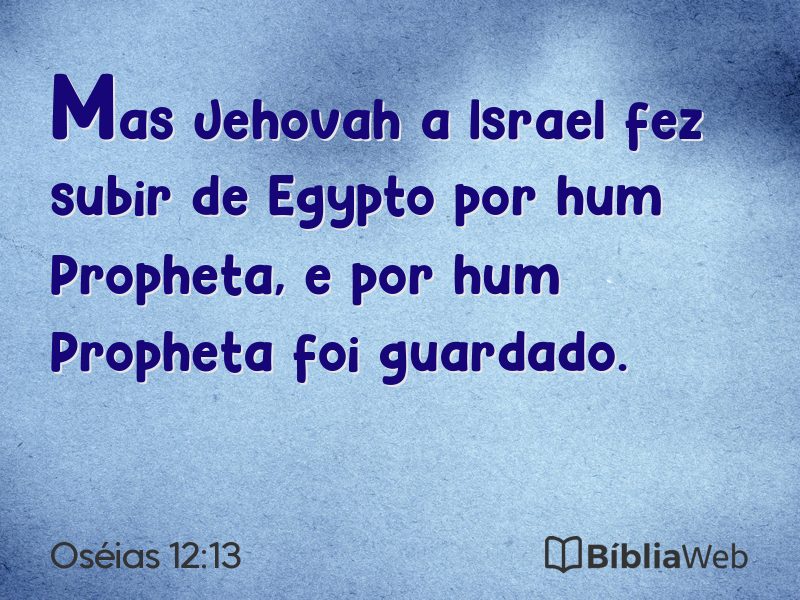 Oséias 12:13 em imagem para compartilhar