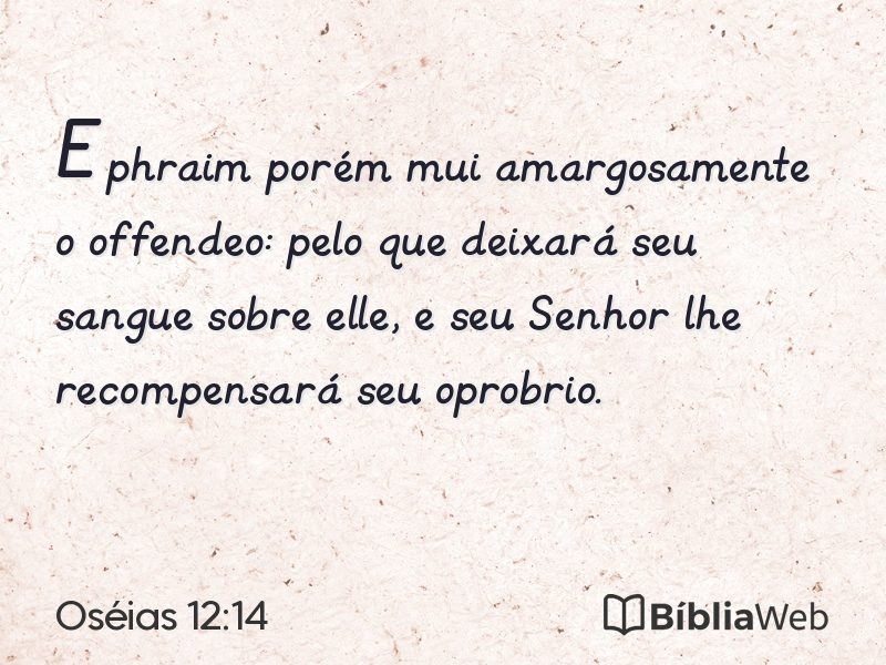 Oséias 12:14 em imagem para compartilhar