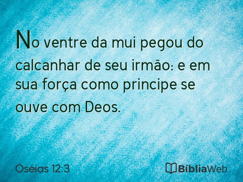 Oséias 12:3 em imagem para compartilhar