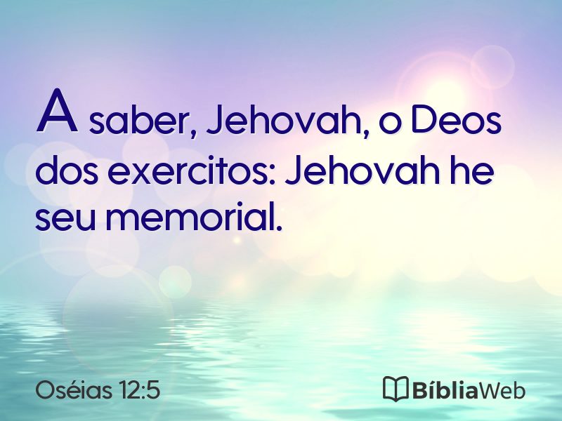Oséias 12:5 em imagem para compartilhar