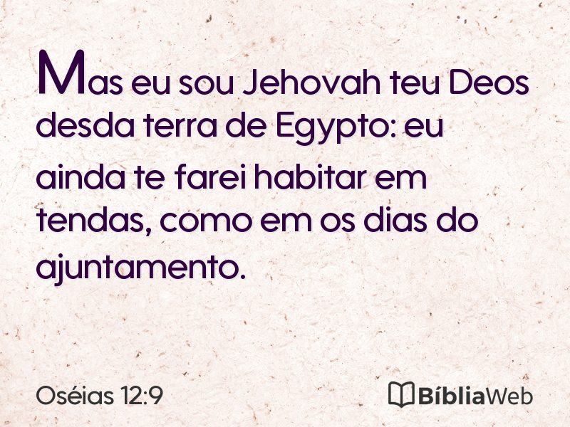 Oséias 12:9 em imagem para compartilhar