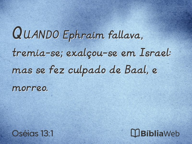 Oséias 13:1 em imagem para compartilhar