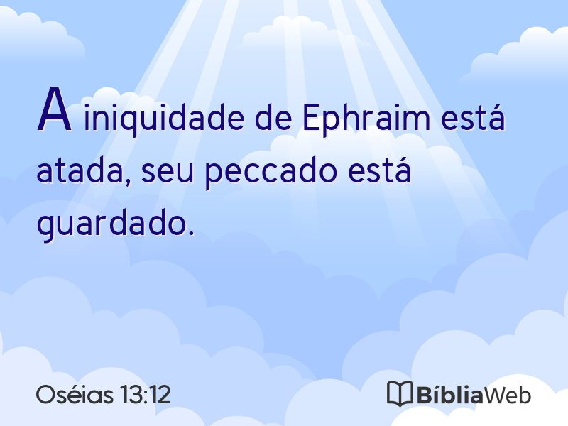 Oséias 13:12 em imagem para compartilhar