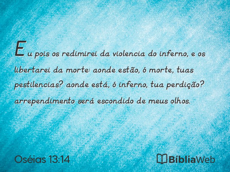 Oséias 13:14 em imagem para compartilhar