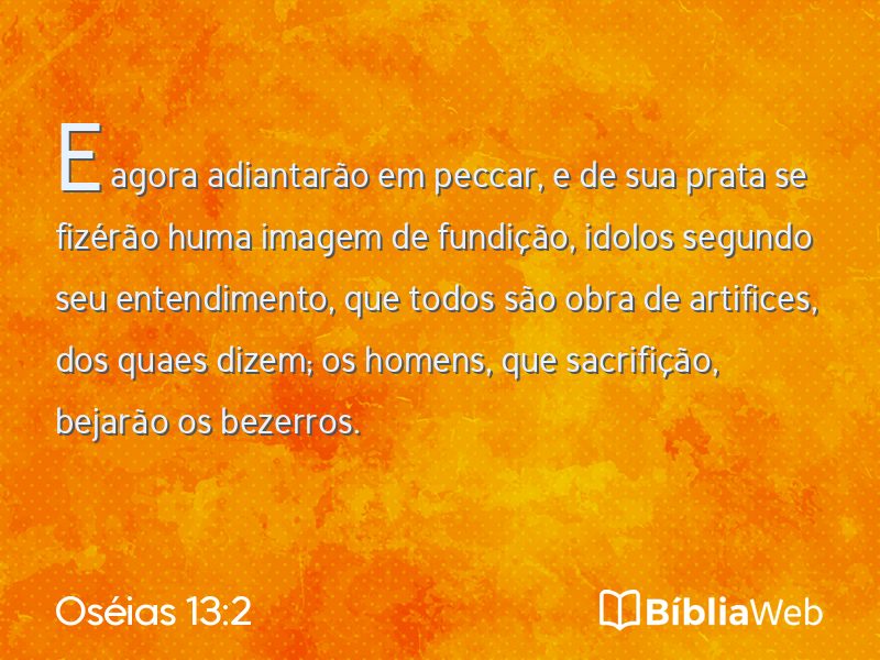 Oséias 13:2 em imagem para compartilhar