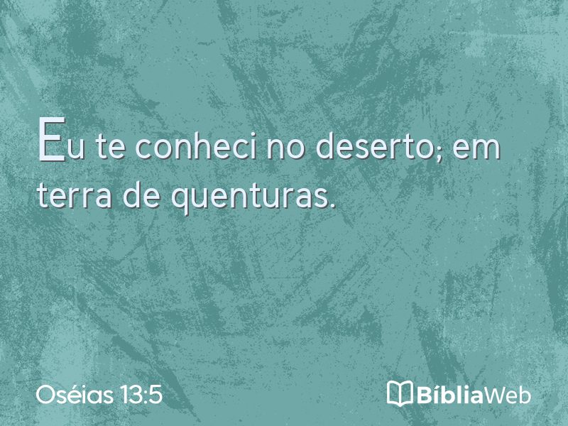 Oséias 13:5 em imagem para compartilhar