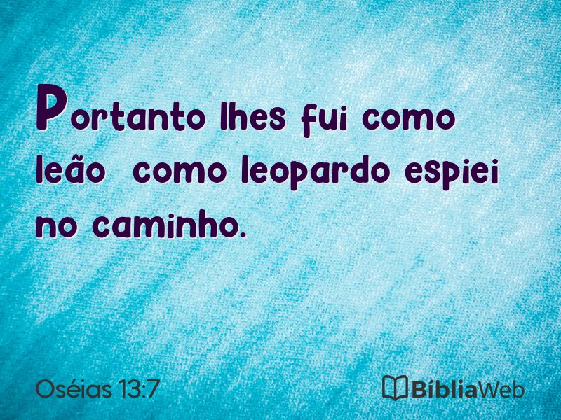 Oséias 13:7 em imagem para compartilhar