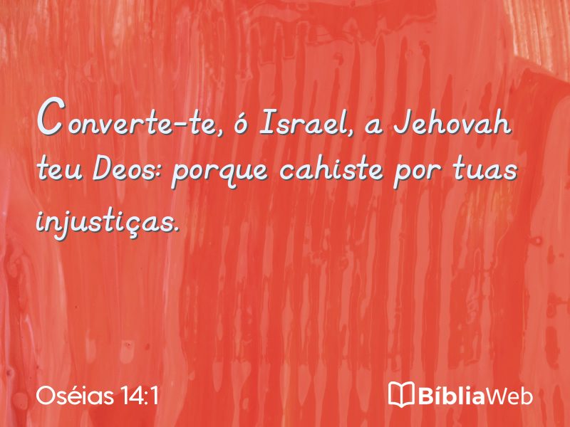 Oséias 14:1 em imagem para compartilhar