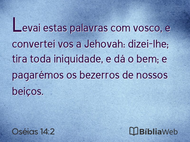 Oséias 14:2 em imagem para compartilhar