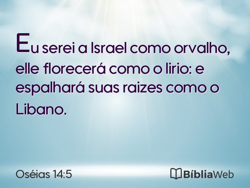 Oséias 14:5 em imagem para compartilhar