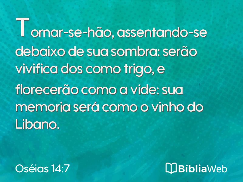 Oséias 14:7 em imagem para compartilhar