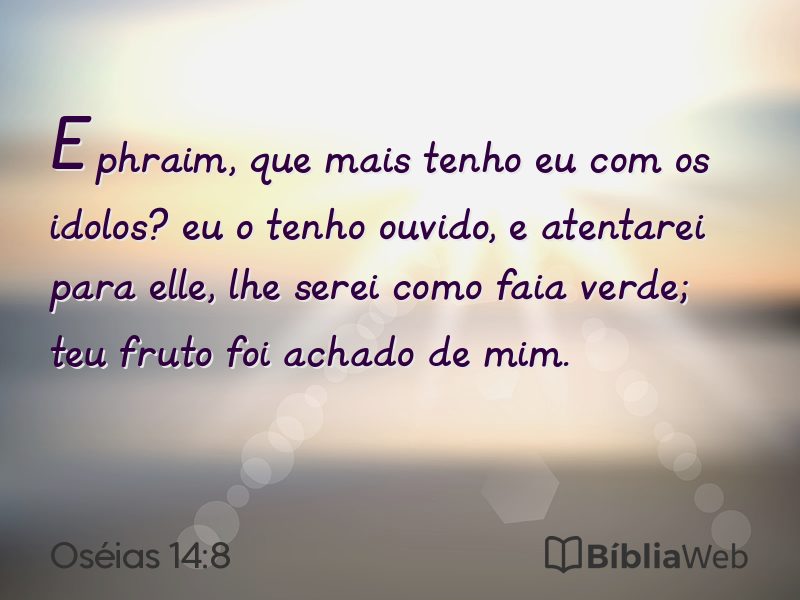 Oséias 14:8 em imagem para compartilhar