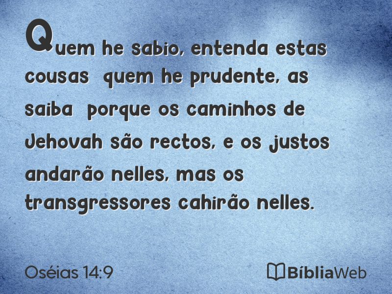 Oséias 14:9 em imagem para compartilhar