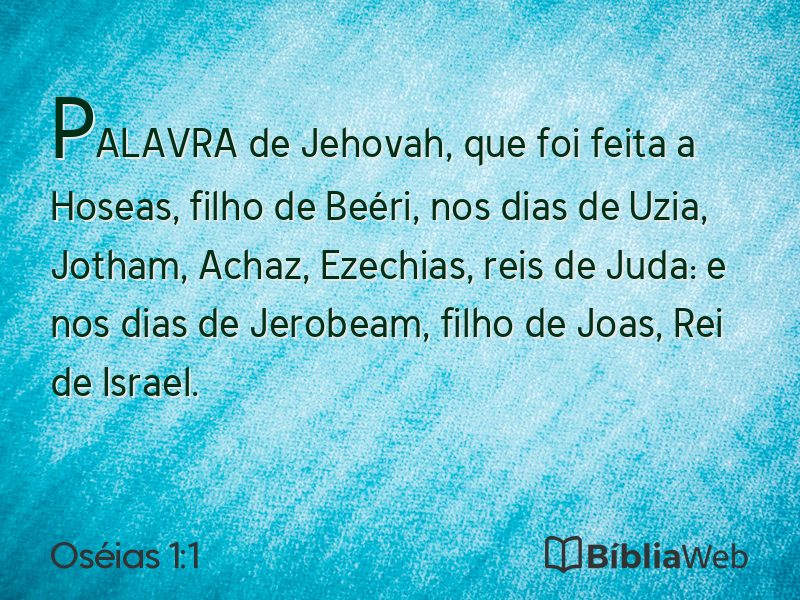 Oséias 1:1 em imagem para compartilhar