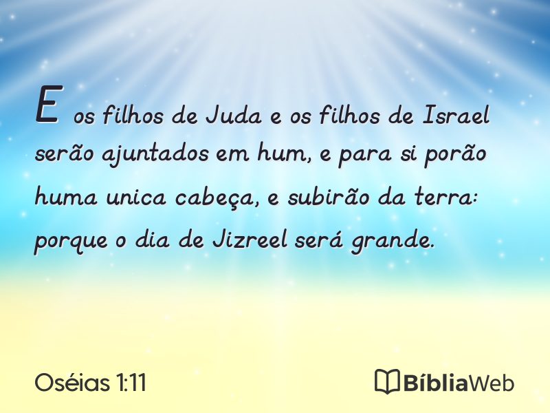Oséias 1:11 em imagem para compartilhar