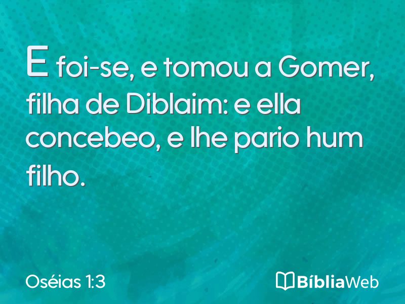 Oséias 1:3 em imagem para compartilhar