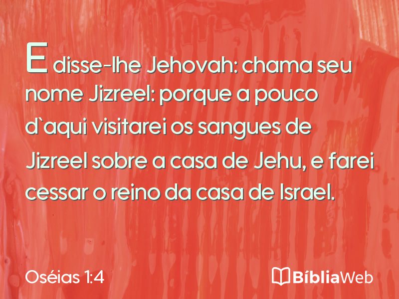 Oséias 1:4 em imagem para compartilhar