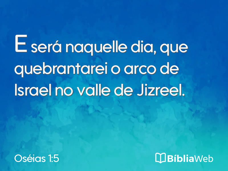 Oséias 1:5 em imagem para compartilhar