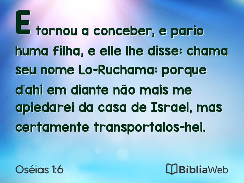 Oséias 1:6 em imagem para compartilhar