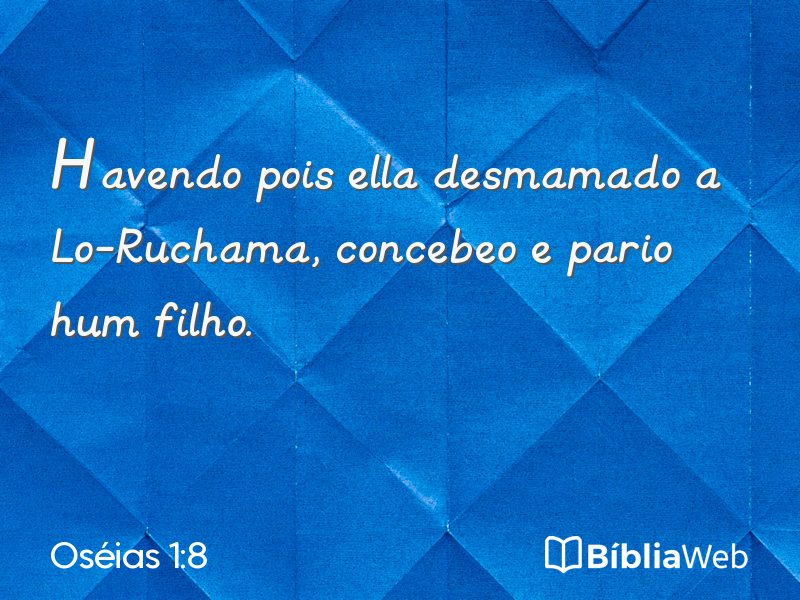 Oséias 1:8 em imagem para compartilhar