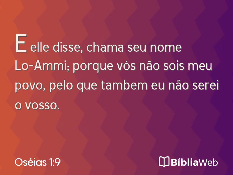 Oséias 1:9 em imagem para compartilhar
