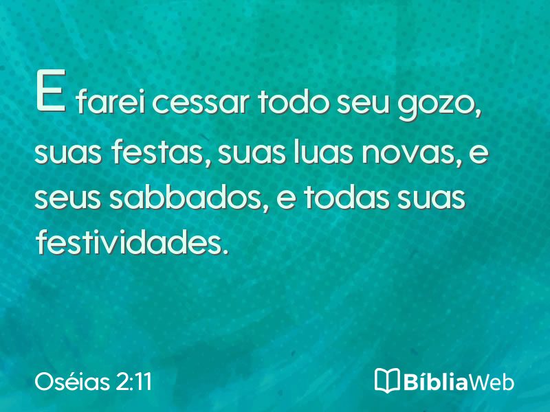 Oséias 2:11 em imagem para compartilhar