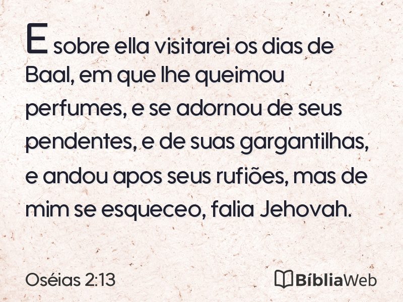 Oséias 2:13 em imagem para compartilhar