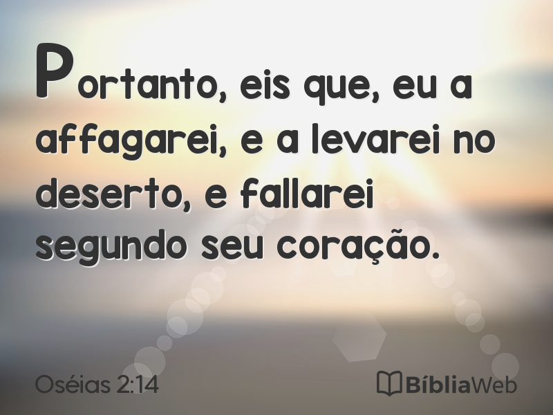 Oséias 2:14 em imagem para compartilhar