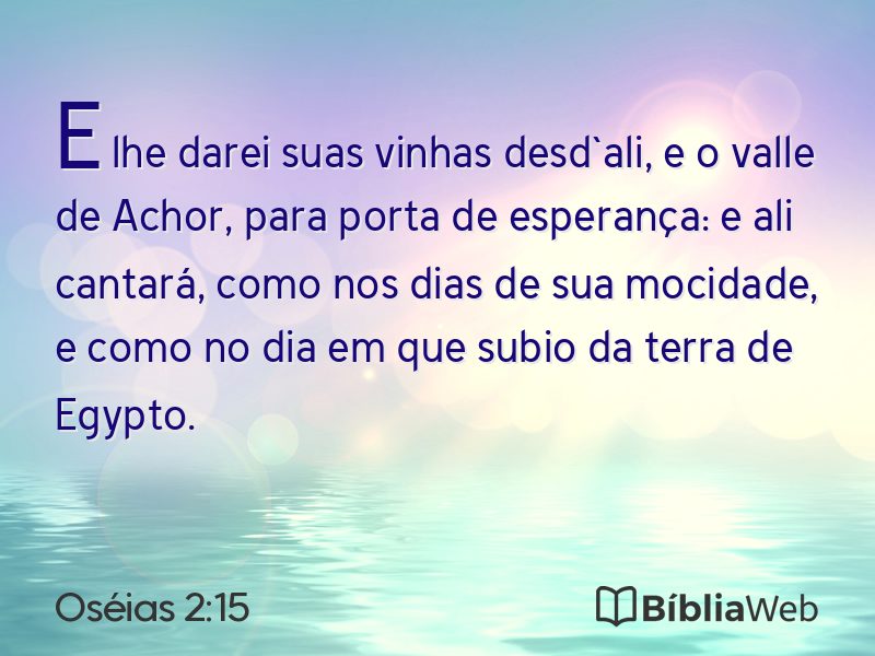 Oséias 2:15 em imagem para compartilhar