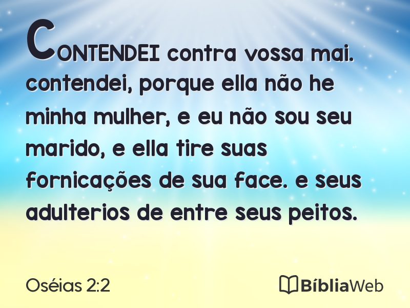 Oséias 2:2 em imagem para compartilhar