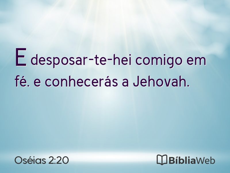 Oséias 2:20 em imagem para compartilhar