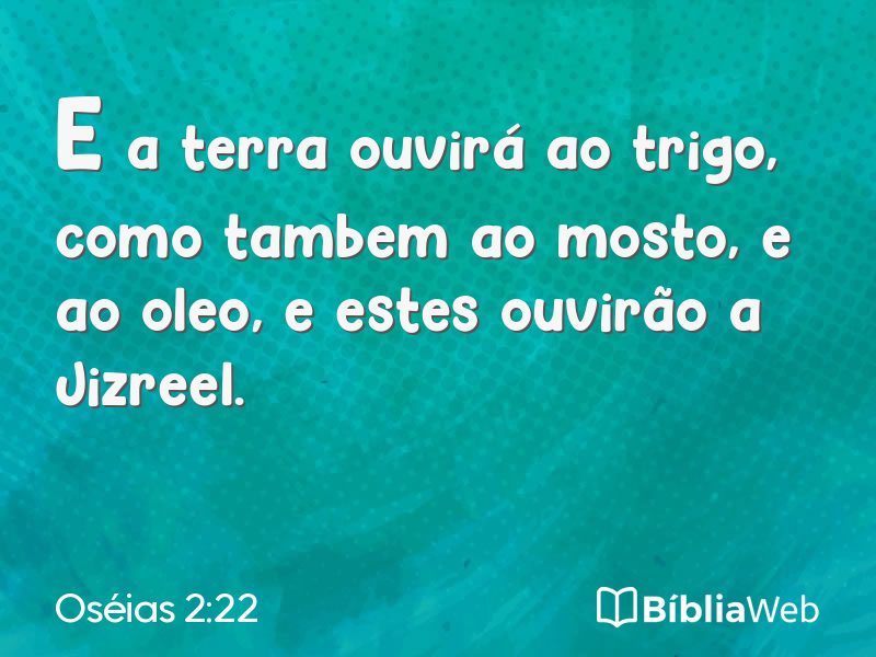Oséias 2:22 em imagem para compartilhar