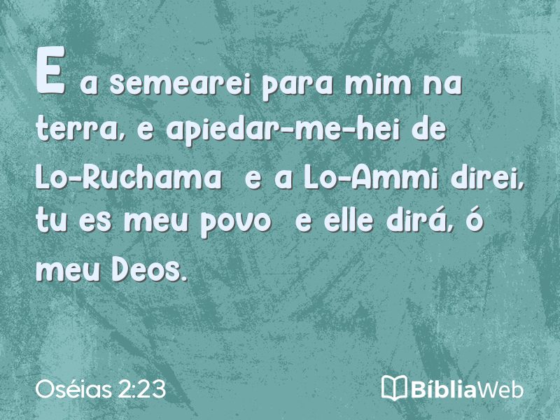Oséias 2:23 em imagem para compartilhar