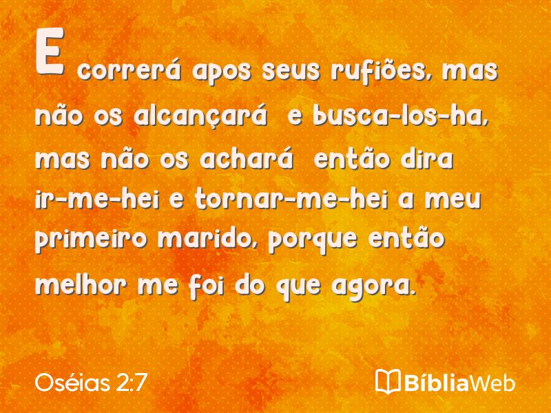 Oséias 2:7 em imagem para compartilhar