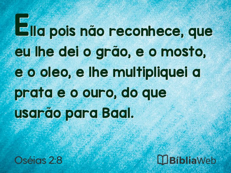 Oséias 2:8 em imagem para compartilhar