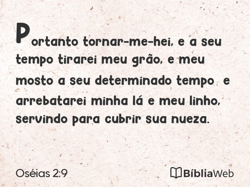 Oséias 2:9 em imagem para compartilhar