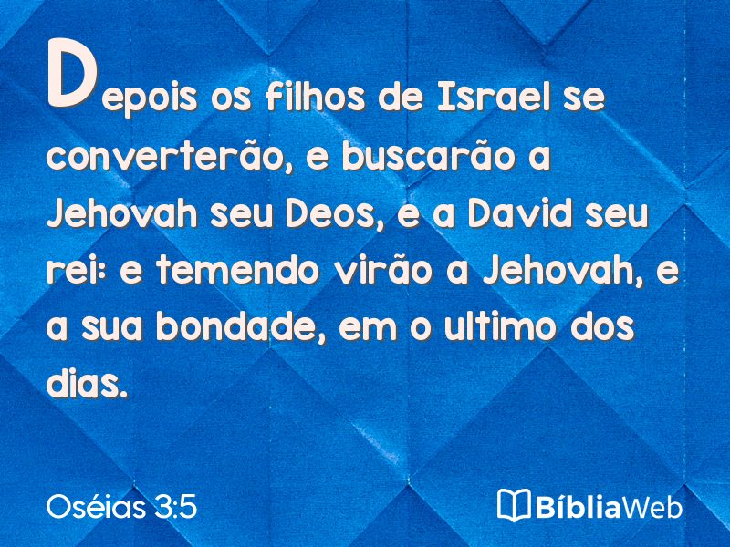 Oséias 3:5 em imagem para compartilhar