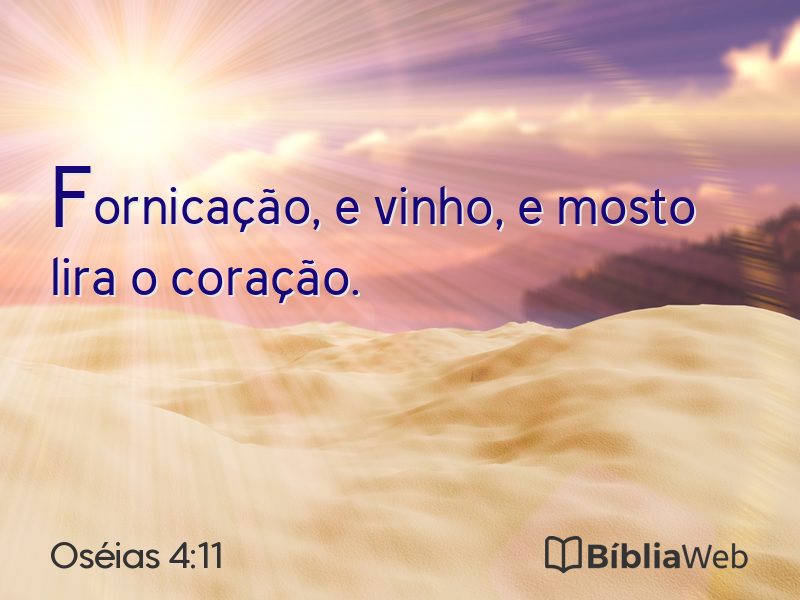Oséias 4:11 em imagem para compartilhar